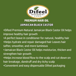 Difeel jamaican black castor premium hair oil 7.1 oz strengthening hair growth oil for thicker healthier hair