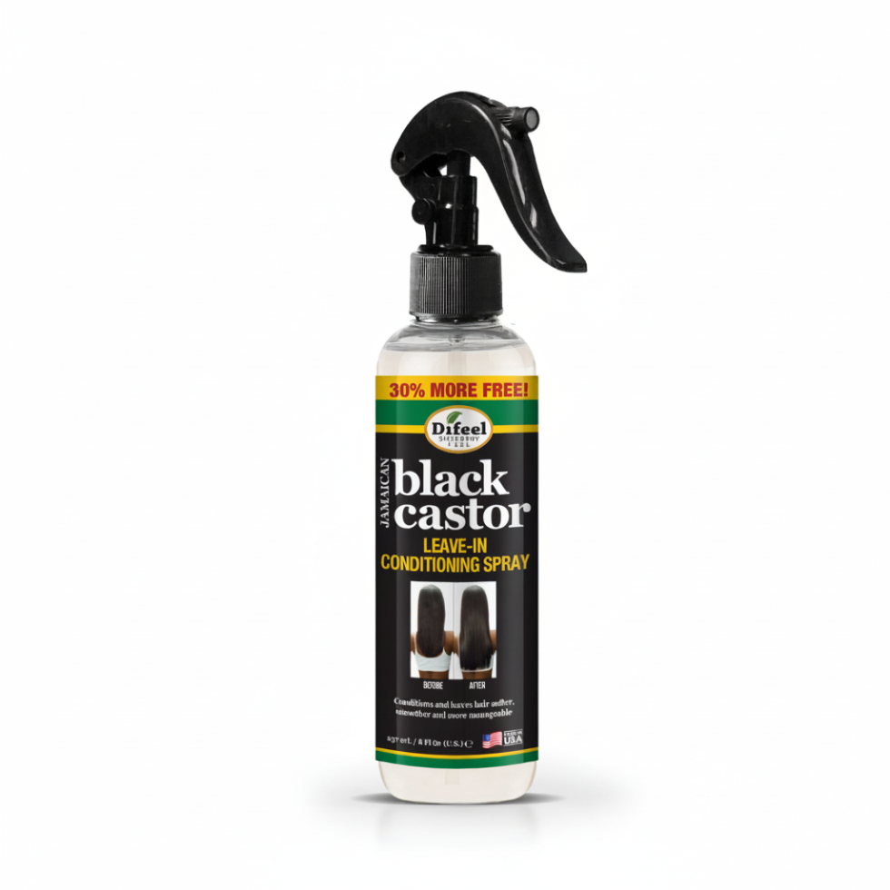 Difeel jamaican black castor leave in conditioning spray 177ml moisturize strengthen promote hair growth daily care spray