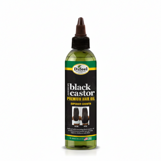 Difeel jamaican black castor premium hair oil 8oz promote hair growth strength and thickness scalp nourishing care oil