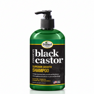 Difeel jamaican black castor oil superior growth shampoo 12oz promotes hair growth and thickness strengthening shampoo for healthy hair