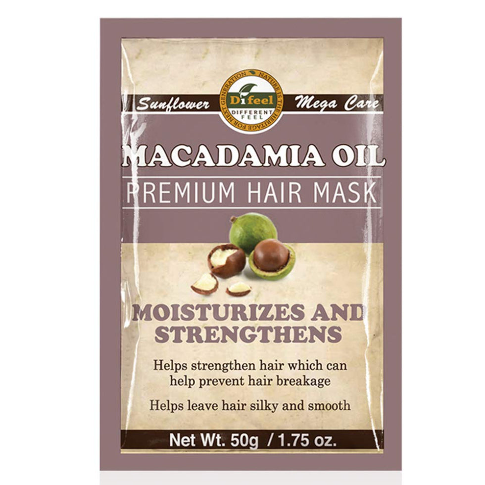 Difeel premium deep conditioning hair mask macadamia oil 1.75 ounce moisturizing repair treatment for dry frizzy hair