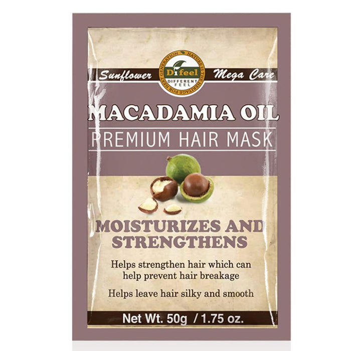 Difeel Macadamia Oil Hair Mask 1.75oz | Deep Conditioning & Repair Treatment