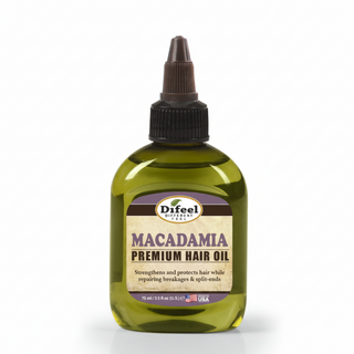 Difeel macadamia premium hair oil 75ml shine and repair dry damaged hair nourishing and smoothing care