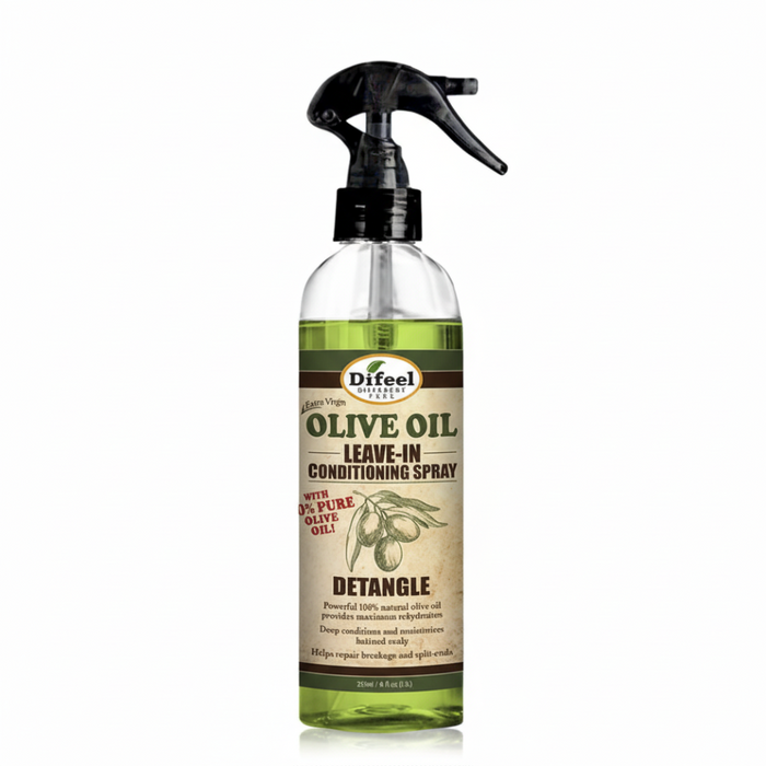 Difeel Olive Oil Leave-In Conditioning Spray 177ml | Detangle & Smooth Hair