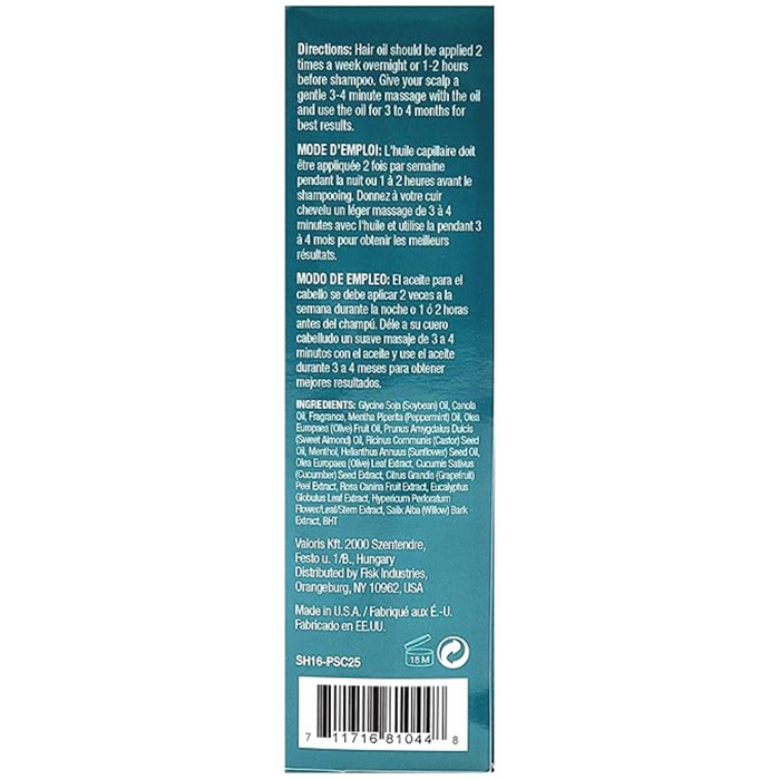 Peppermint hair oil for cooling scalp care, moisture and shiny healthy hair