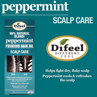 Peppermint hair oil for cooling scalp care, moisture and shiny healthy hair