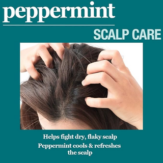 Peppermint hair oil for cooling scalp care, moisture and shiny healthy hair