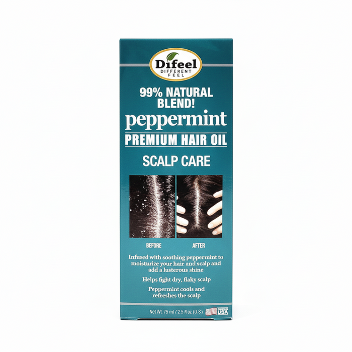 Peppermint hair oil for cooling scalp care, moisture and shiny healthy hair