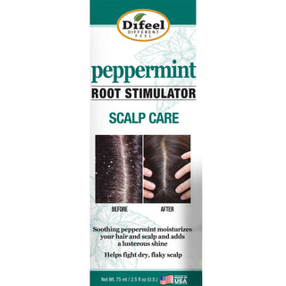 Peppermint root stimulator for scalp growth, root care and healthy stronger hair