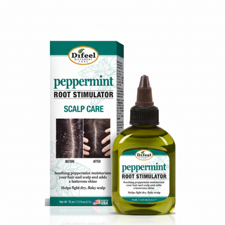 Peppermint root stimulator for scalp growth, root care and healthy stronger hair