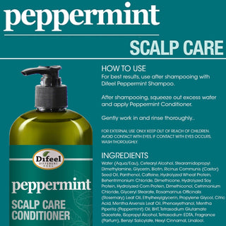 Peppermint scalp care conditioner for cooling hydration, softness and healthy shiny hair