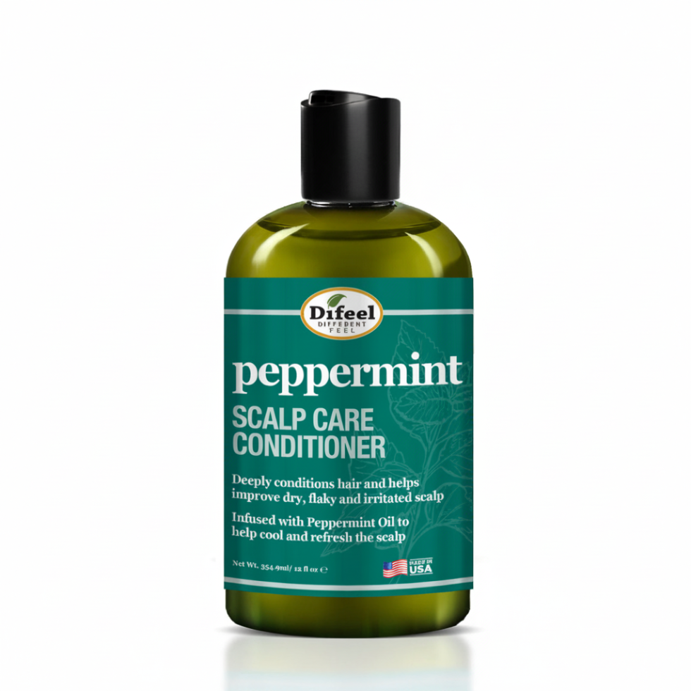 Peppermint scalp care conditioner for cooling hydration, softness and healthy shiny hair