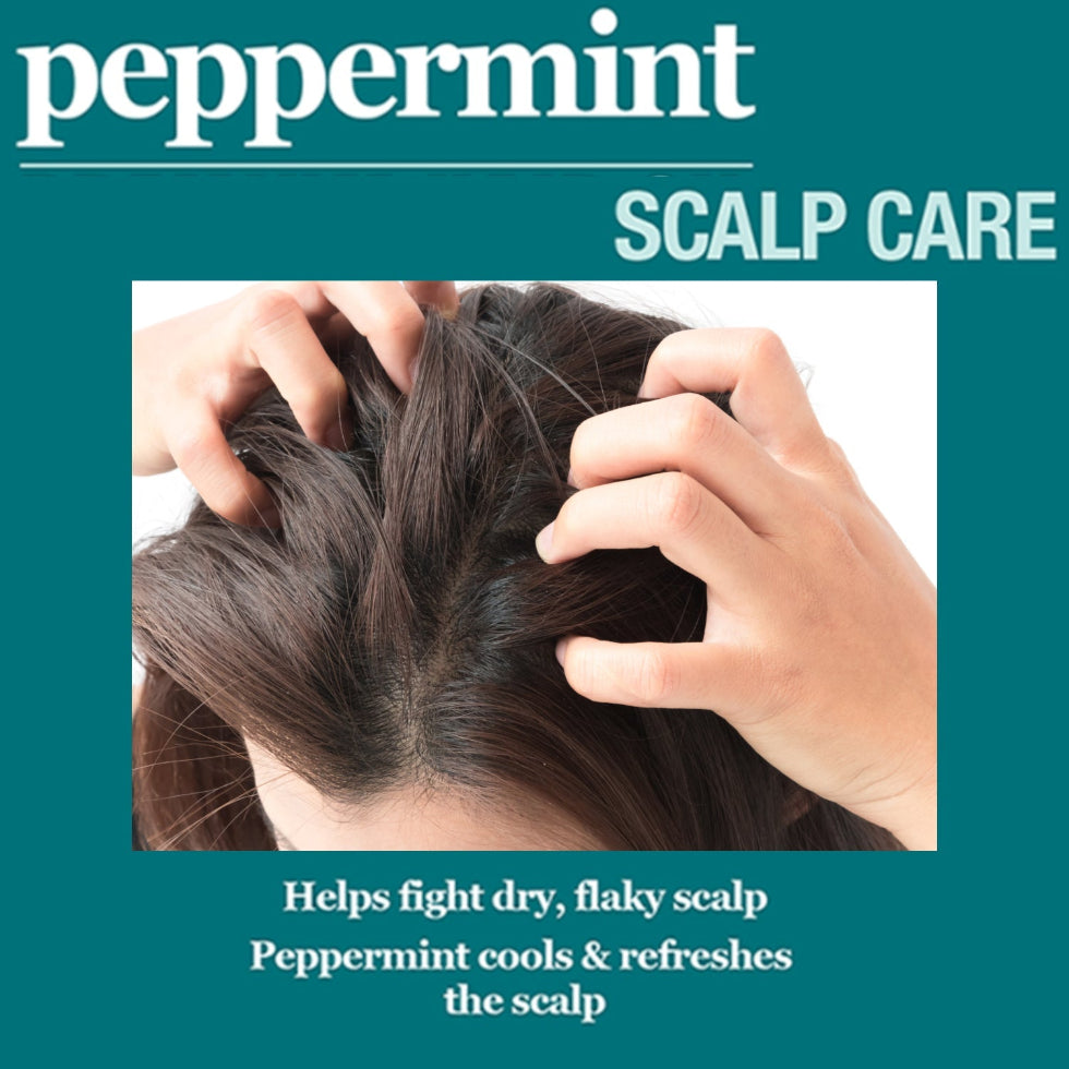 Peppermint scalp care hair mask for strengthening, deep hydration and shiny healthy hair