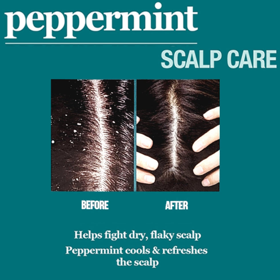Peppermint scalp care hair mask for strengthening, deep hydration and shiny healthy hair
