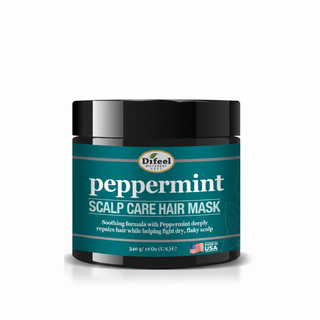 Peppermint scalp care hair mask for strengthening, deep hydration and shiny healthy hair