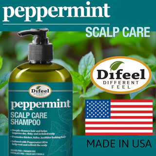 Peppermint scalp care shampoo for cooling cleanse, strengthening and healthy shiny hair
