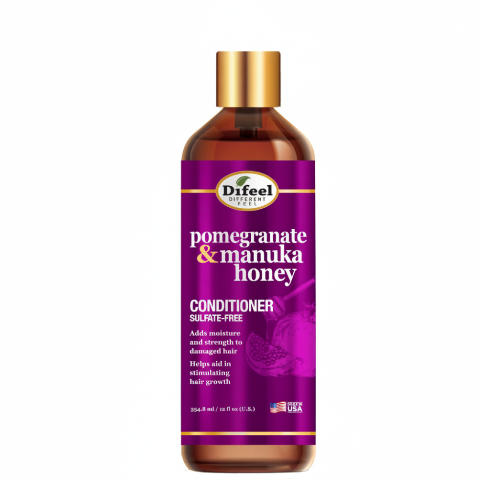 Pomegranate and Manuka honey conditioner for soft hydrated shiny healthy hair