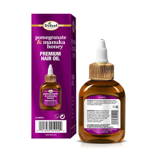 Pomegranate and Manuka honey hair oil for strength, moisture and shiny smooth hair