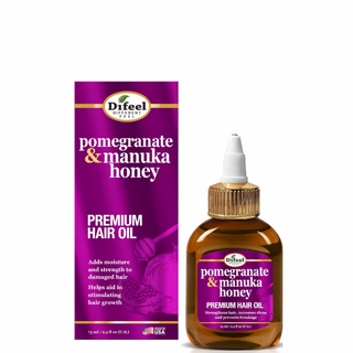 Pomegranate and Manuka honey hair oil for strength, moisture and shiny smooth hair