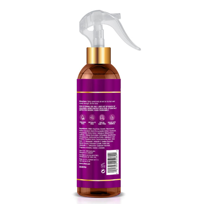 Pomegranate and Manuka honey leave-in spray for moisture, strength and soft shiny hair