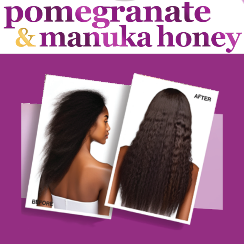 Pomegranate and Manuka honey sulfate-free shampoo for soft shiny healthy hair