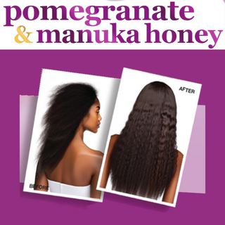 Pomegranate and Manuka honey sulfate-free shampoo for soft shiny healthy hair