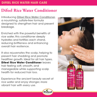 Rice water sulfate-free conditioner for breakage prevention and stronger softer hair 🌾💧