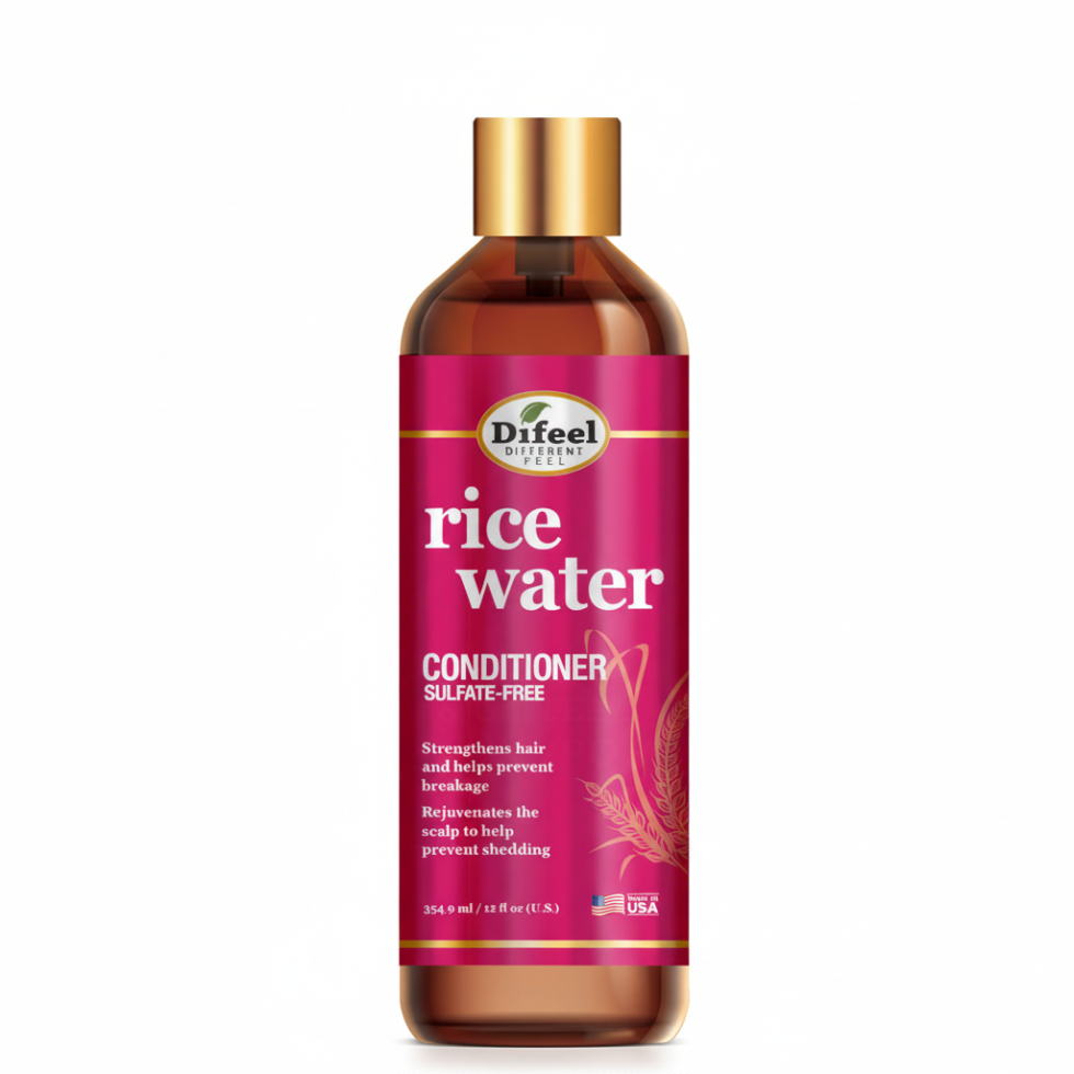 Rice water sulfate-free conditioner for breakage prevention and stronger softer hair 🌾💧