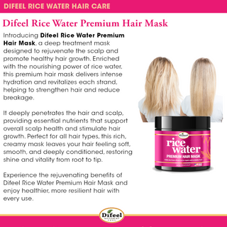 Rice water hair mask for deep conditioning, strengthening and repairing damaged hair