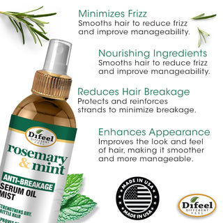 Rosemary mint anti-breakage serum oil mist for strong, shiny and healthy hair