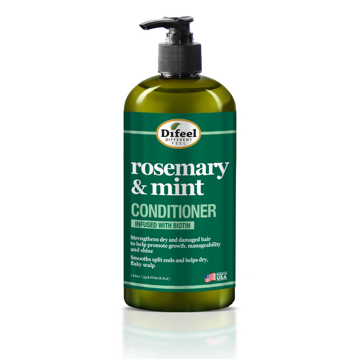 Difeel Rosemary & Mint Conditioner 33.8oz | Biotin Strengthening Hair Care