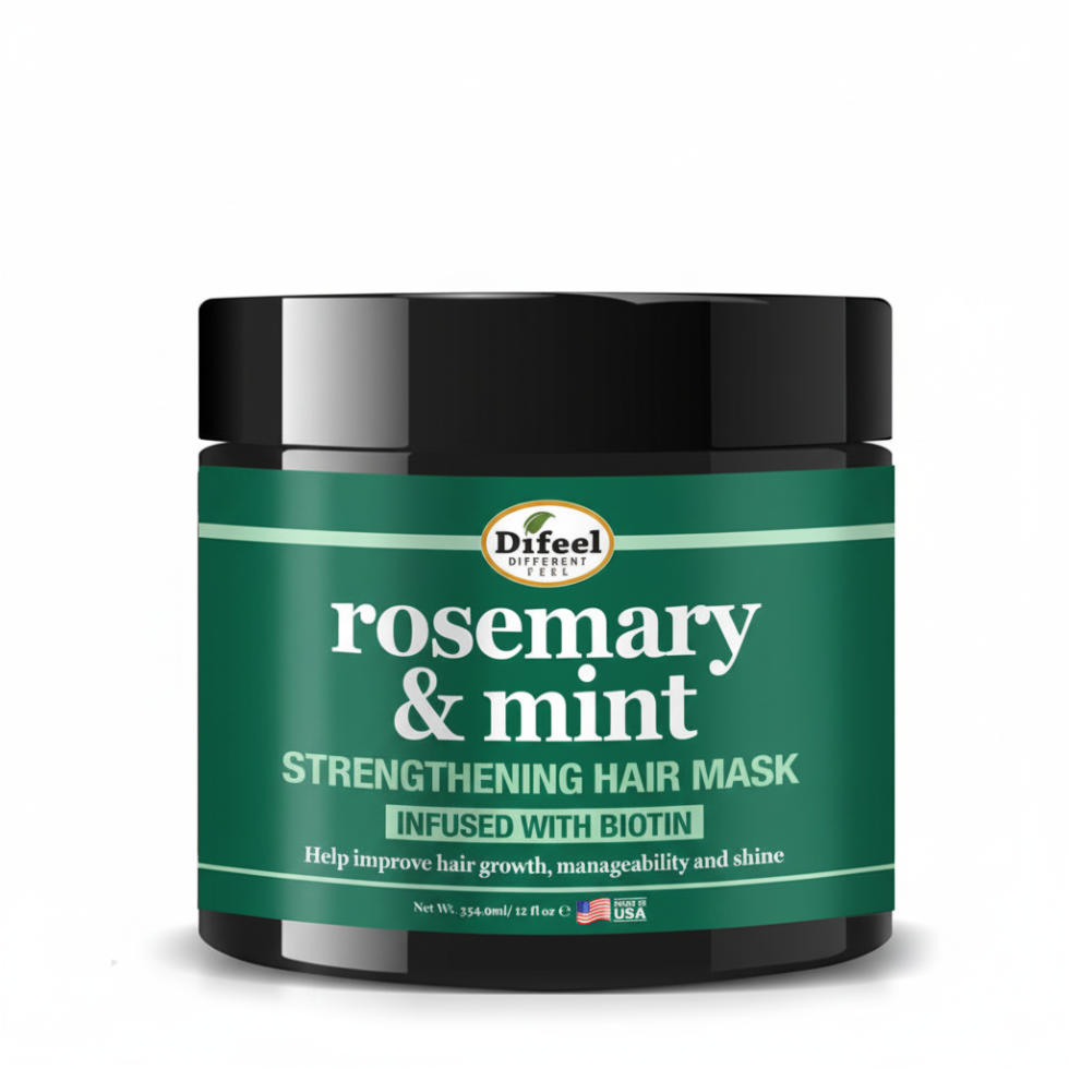 Difeel rosemary and mint hair mask 340g hair growth manageability and shine deep conditioning treatment