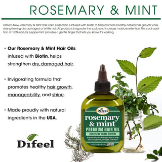 Rosemary mint biotin hair oil for hair growth, scalp stimulation and strong healthy hair