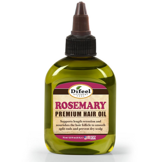 Difeel rosemary premium hair oil 2.5 oz scalp treatment for hair growth strengthening and healthier looking shiny hair