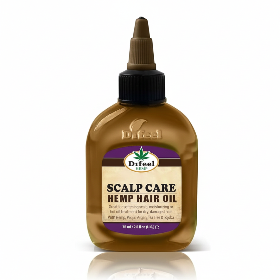 Difeel scalp care hemp hair oil 2.5oz 99 percent natural hemp hair and scalp treatment nourishing lightweight oil