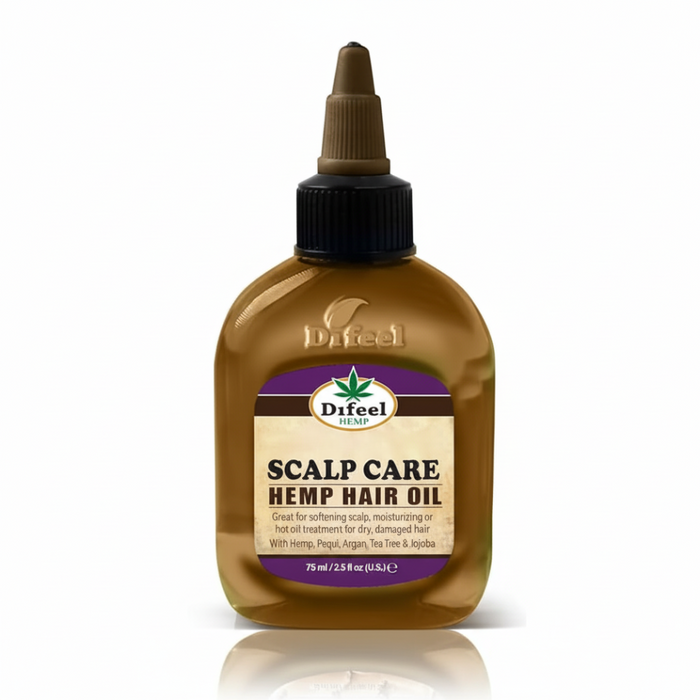 Difeel scalp care hemp hair oil 2.5oz 99 percent natural hemp hair and scalp treatment nourishing lightweight oil