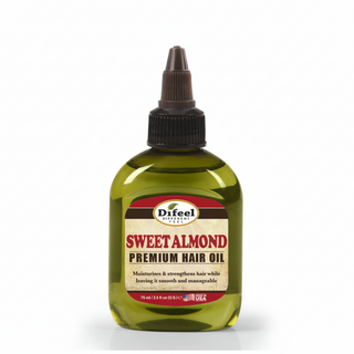 Difeel sweet almond premium hair oil nourishes strengthens and promotes healthy hair growth and shine