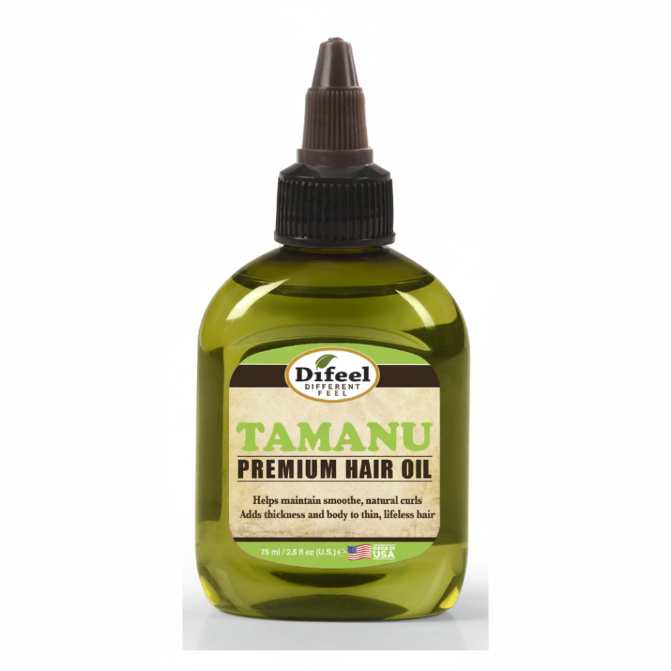 Difeel tamanu premium natural hair oil 2.5oz scalp nourishing and hair repair lightweight strengthening oil