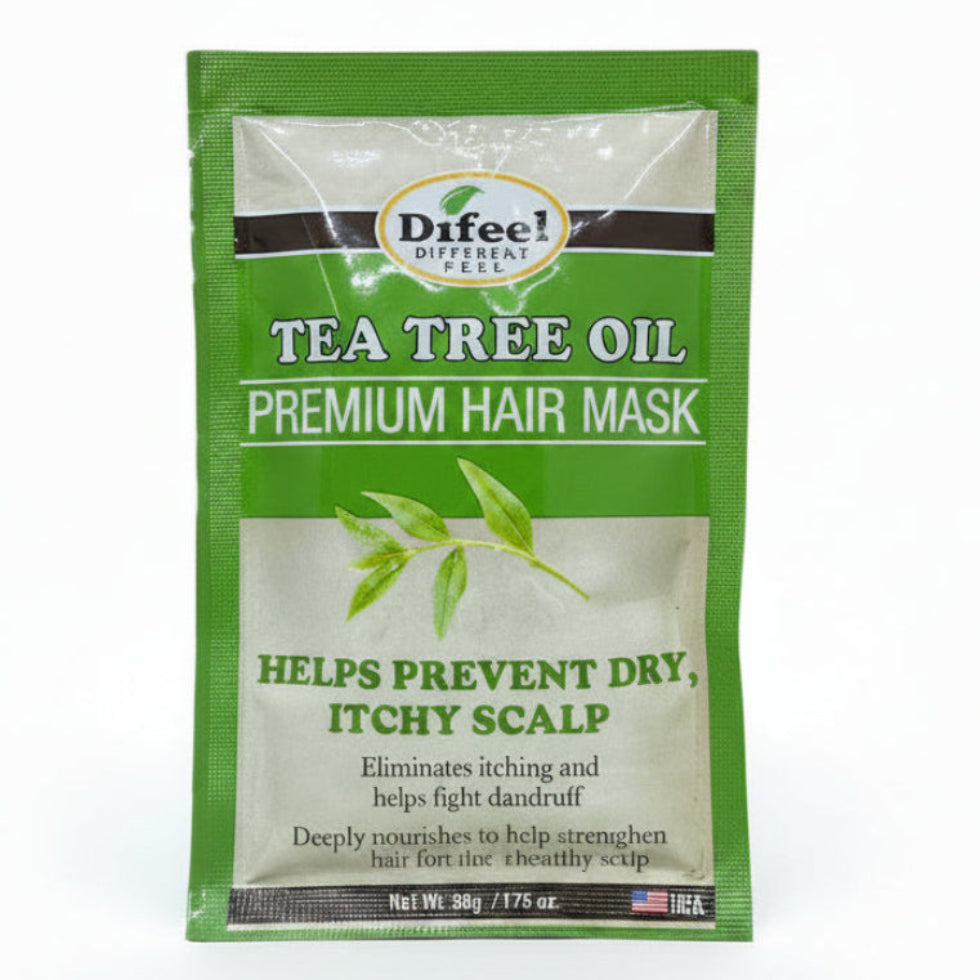 Difeel tea tree oil premium hair mask 1.75 oz scalp cleansing deep conditioning refreshing hair treatment mask
