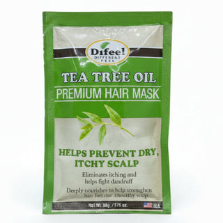 Difeel tea tree oil premium hair mask 1.75 oz scalp cleansing deep conditioning refreshing hair treatment mask