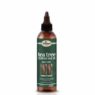 Tea tree hair oil for itchy scalp relief, strengthening and healthy refreshed hair