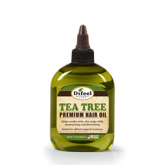 Difeel tea tree premium hair oil 210ml dandruff scalp care treatment cleansing and soothing hair oil