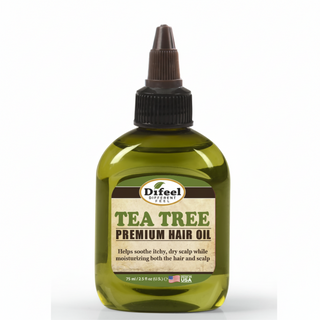 Difeel tea tree premium hair oil 75ml dandruff scalp care soothing and cleansing treatment hair oil