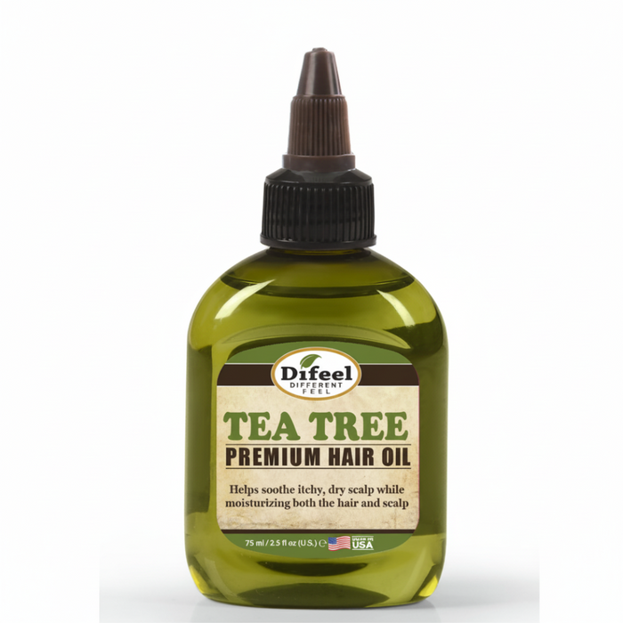 Difeel tea tree premium hair oil 75ml dandruff scalp care soothing and cleansing treatment hair oil