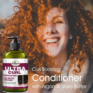 Difeel ultra curl conditioner argan and shea butter curl boosting conditioner 12oz frizz control and curl definition hair care