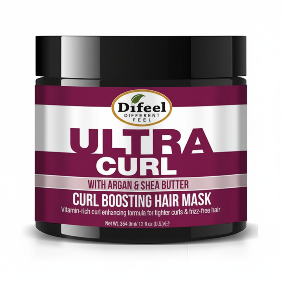 Difeel ultra curl boosting hair mask 12oz for curly kinky and wavy hair deep conditioning curl definition treatment