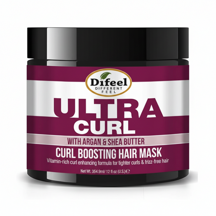 Difeel ultra curl boosting hair mask 12oz for curly kinky and wavy hair deep conditioning curl definition treatment