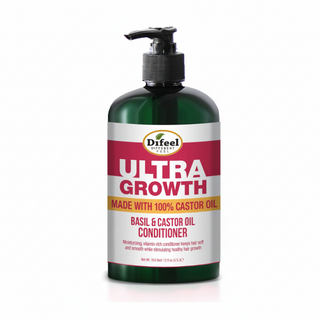 Difeel ultra growth basil and castor conditioner 12oz help hair growth and thicker hair strengthening conditioner