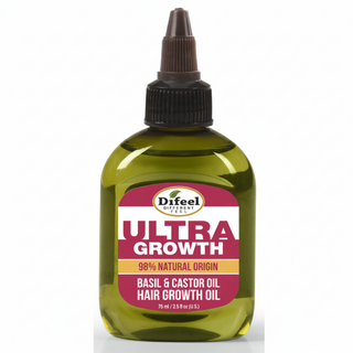 Difeel ultra growth basil and castor hair growth oil 2.5oz strengthening hair oil for growth shine and thickness