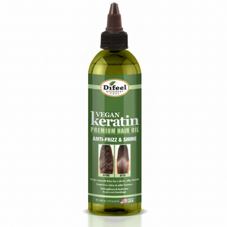 Vegan keratin hair oil for frizz control, shine boost and smooth silky hair ✨💧🌿